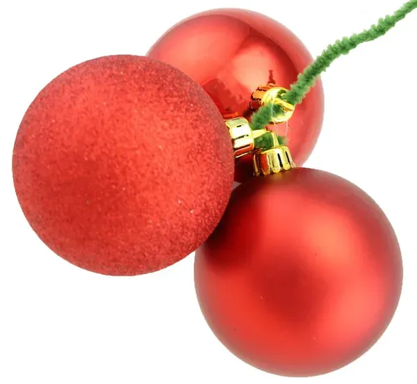 Ball Cluster Ornament RED 80MM