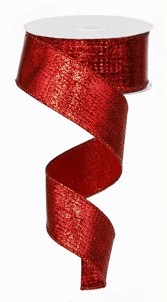 Metallic Ribbon RED 1.5" 10 yards
