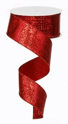 Metallic Ribbon RED 1.5" 10 yards