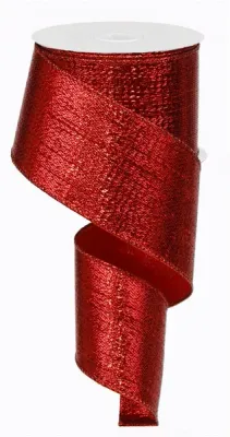 Metallic Ribbon RED 2.5" 10 yards