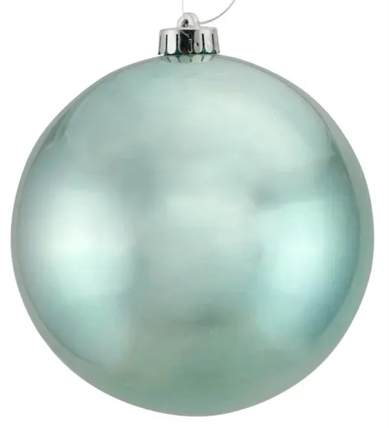 Smooth Ball Ornament TURQUOISE 150MM SHINY