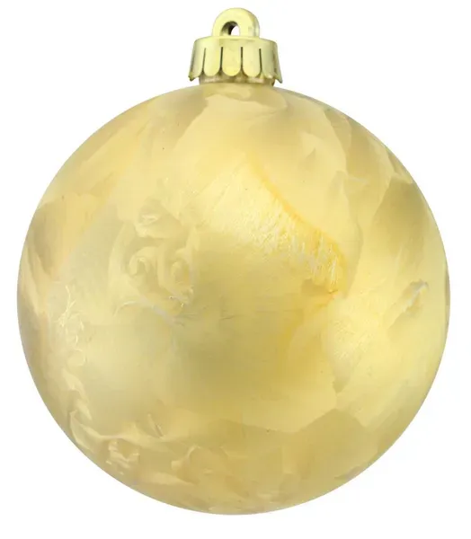 Feather Smooth Ball Ornament LIGHT GOLD 120MM FEATHER