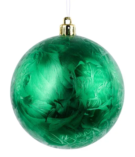 Feather Smooth Ball Ornament GREEN 100MM FEATHER
