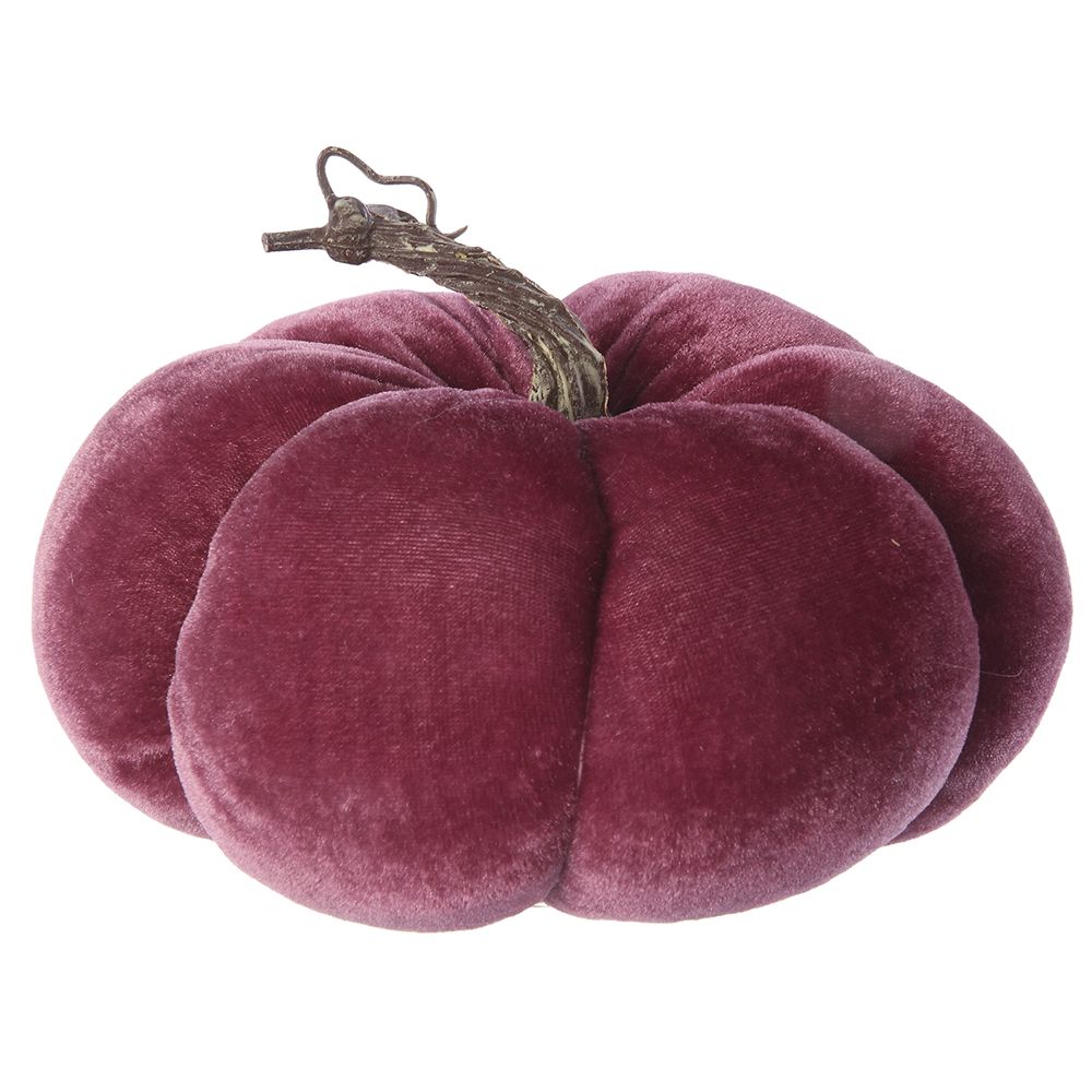 5.25H8"D VELVET PUMPKIN MV