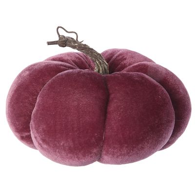 5.25H8"D VELVET PUMPKIN MV
