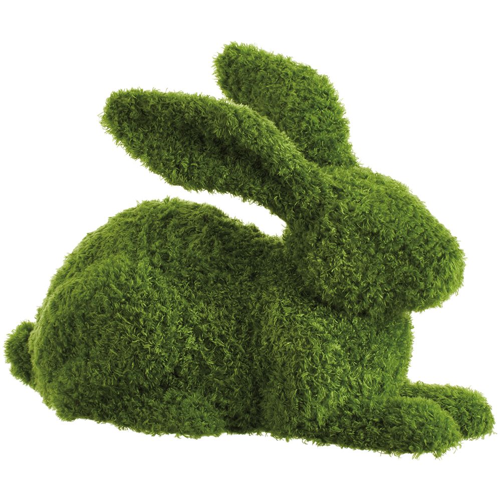 11.5"MOSS COVERED BUNNY GR