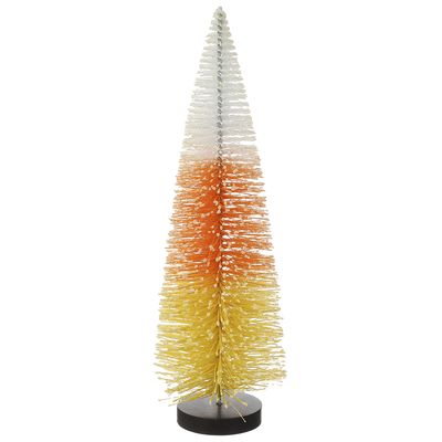 15"BOTTLE BRUSH TREE OR/YE