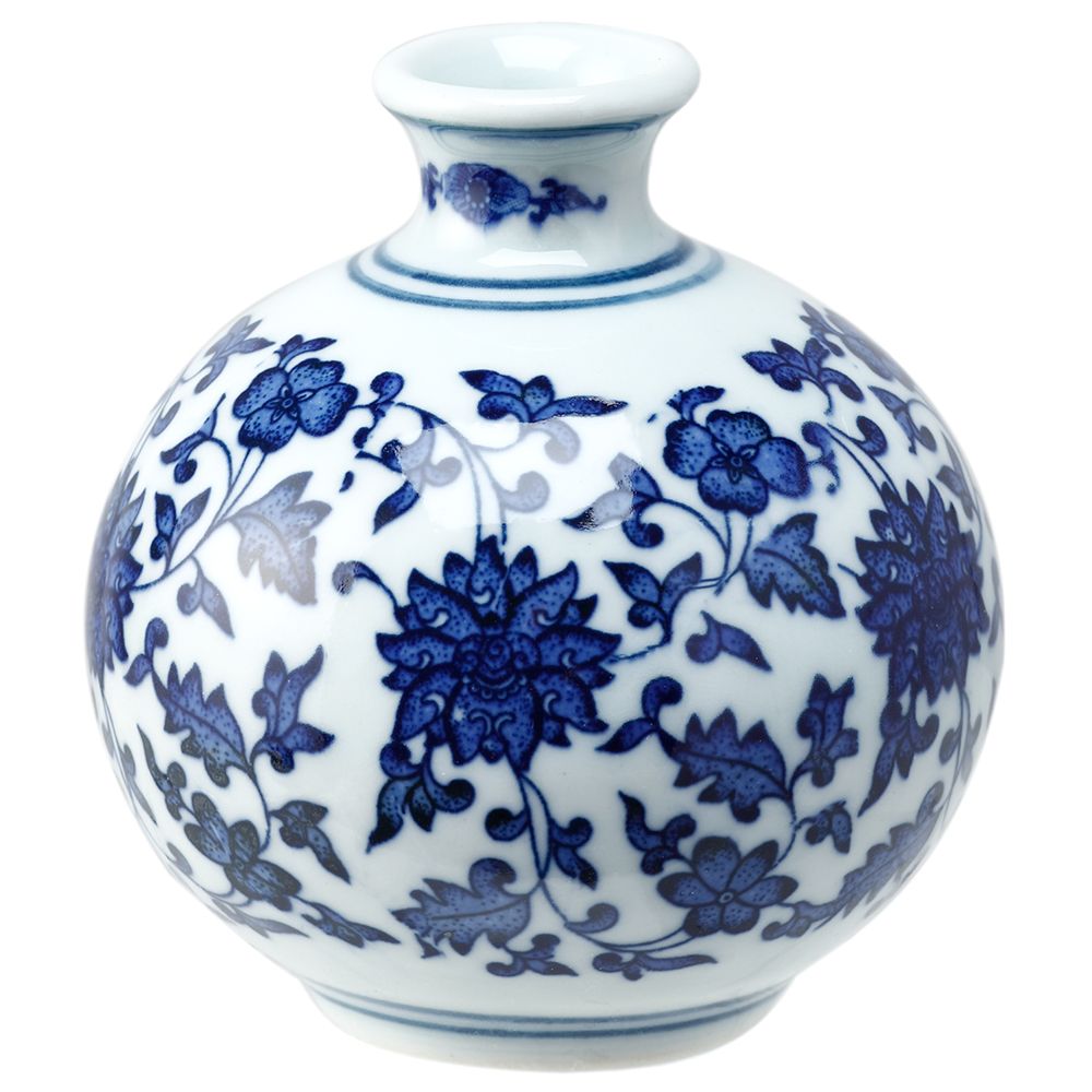 3.25"CERAMIC VASE BL/CR
