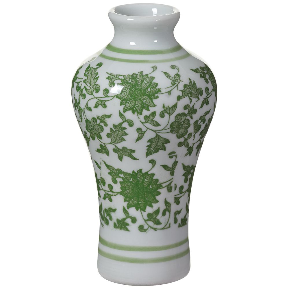 4.5"CERAMIC VASE GR/WH