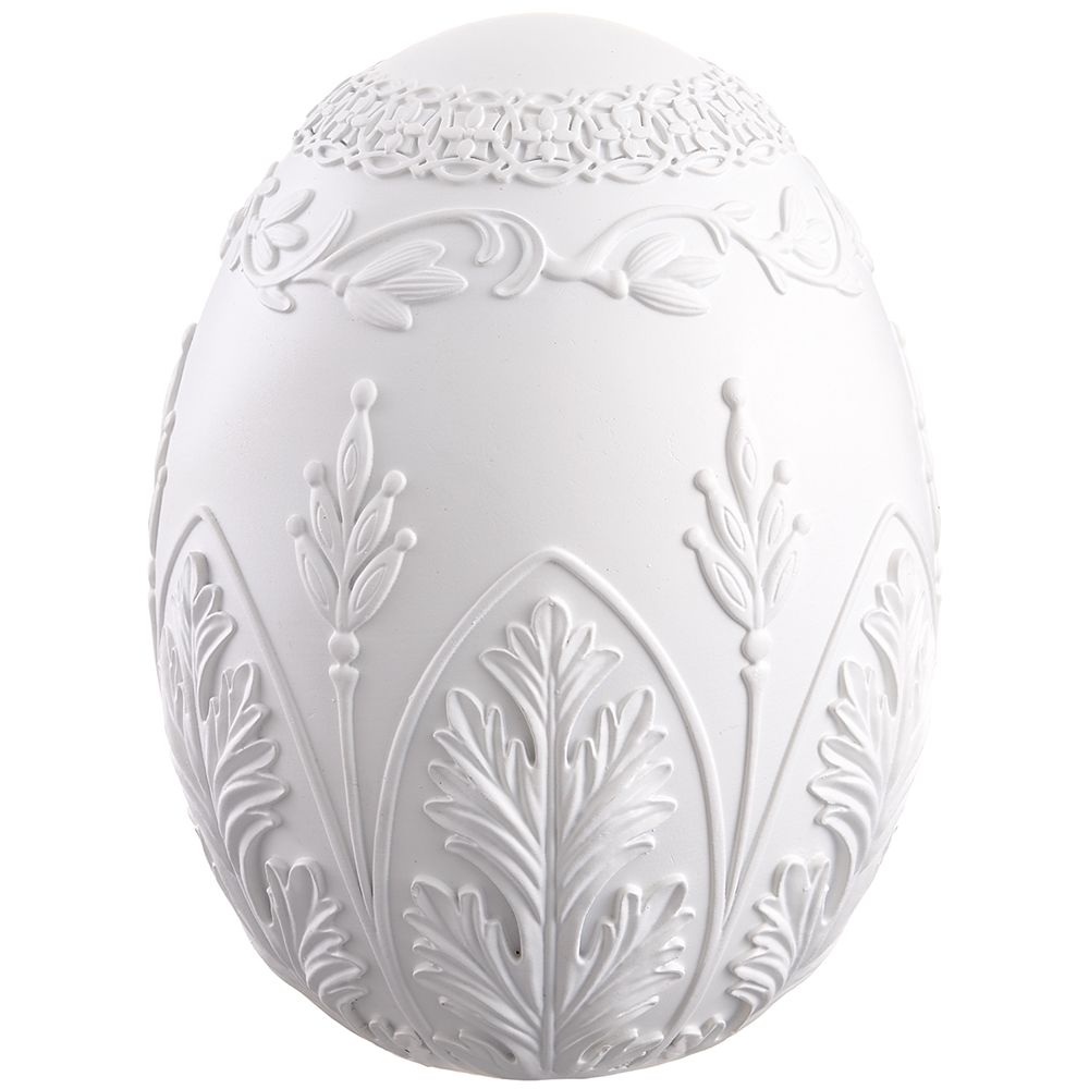 8" EGG TABLE TOP WH