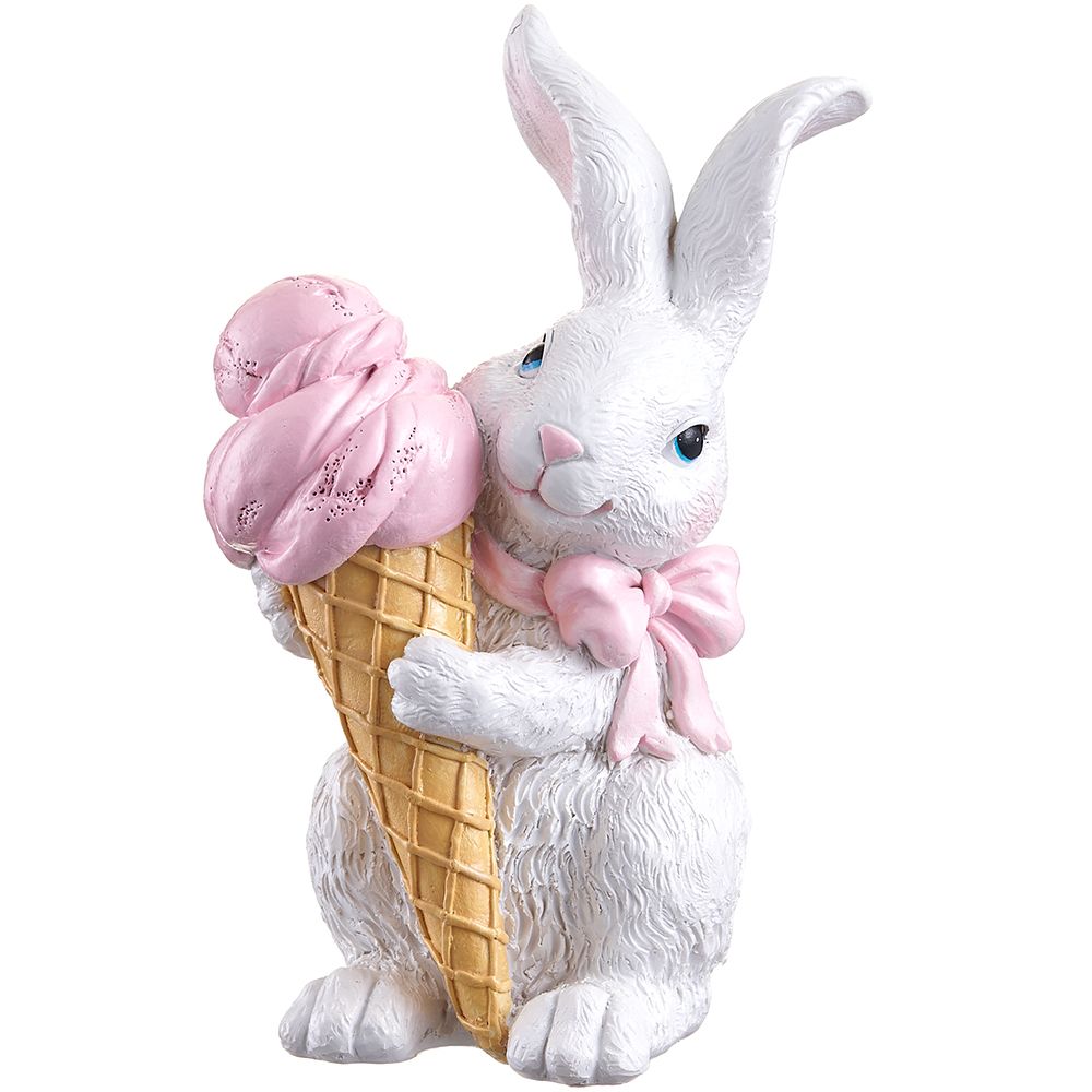 8"BUNNY HOLDING ICE CREAM CONE