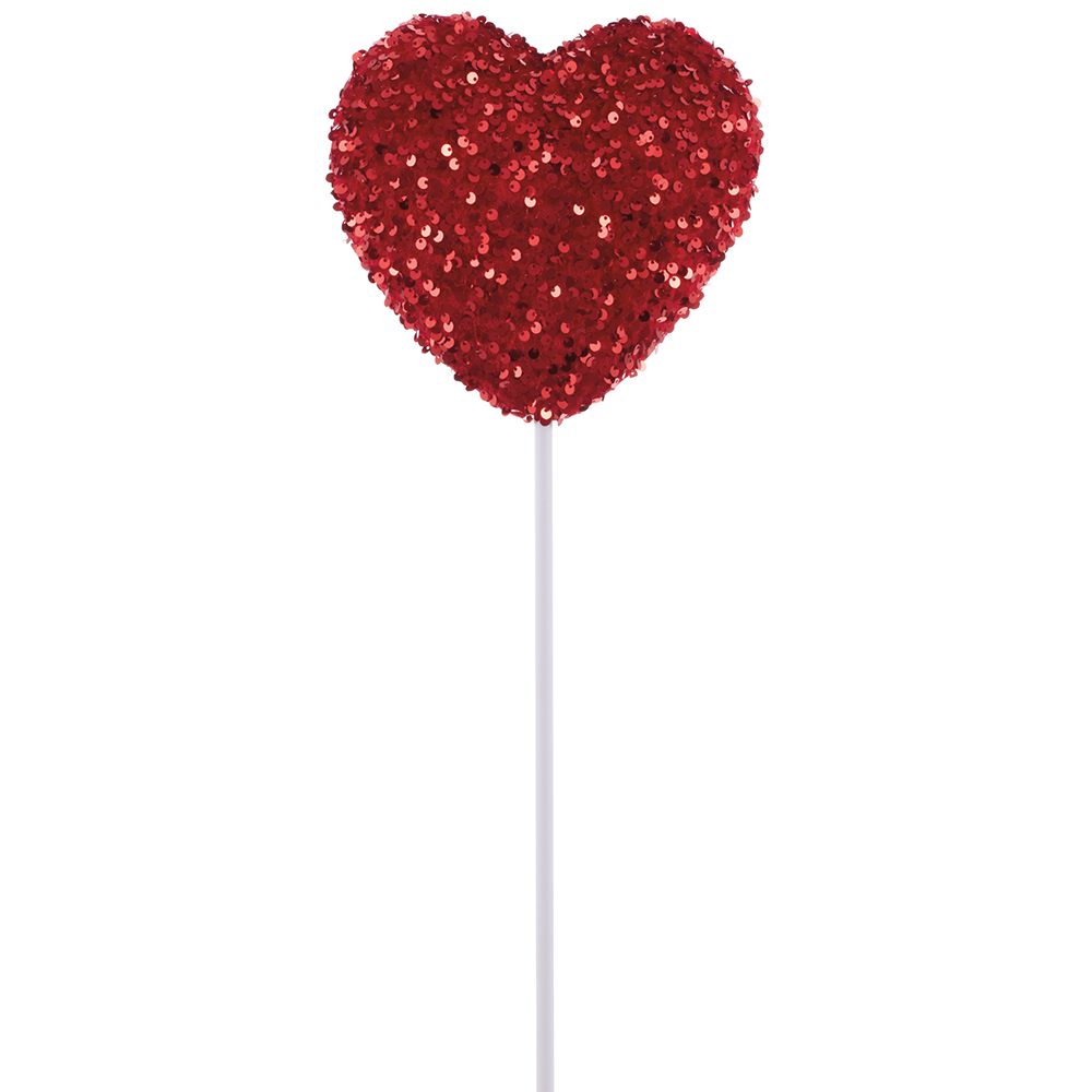 20"SEQUIN HEART PICK RE