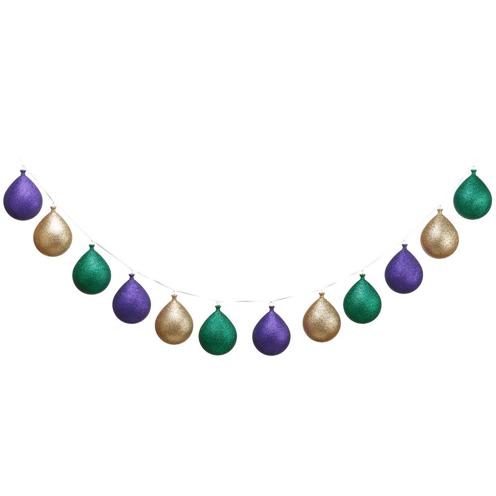 6' GLITTERED BALLOON GARLAND