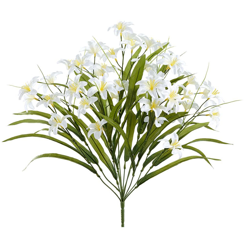19"LILY BUSH X12 WH