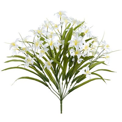 19"LILY BUSH X12 WH