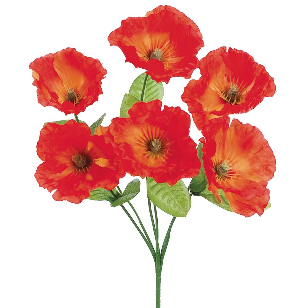 12.5"POPPY BUSH X6 FL