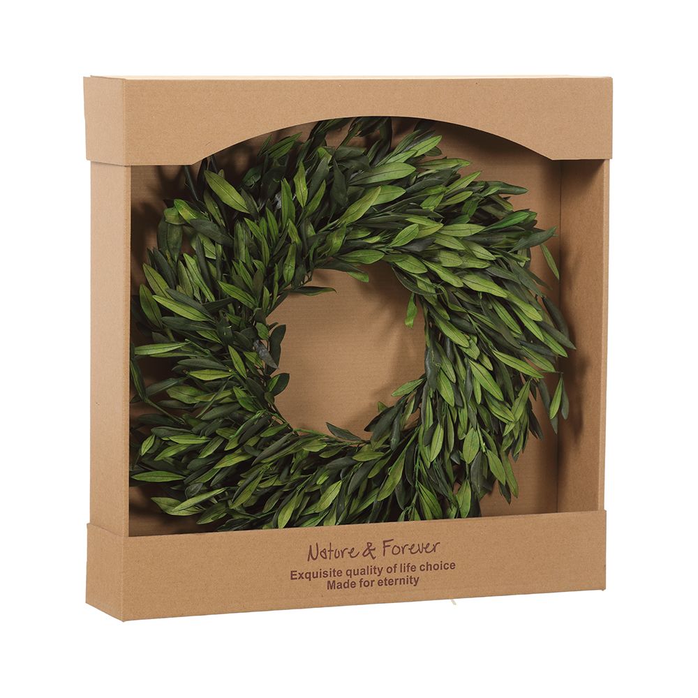 17"EUCALYPTUS LEAF WREATH GR