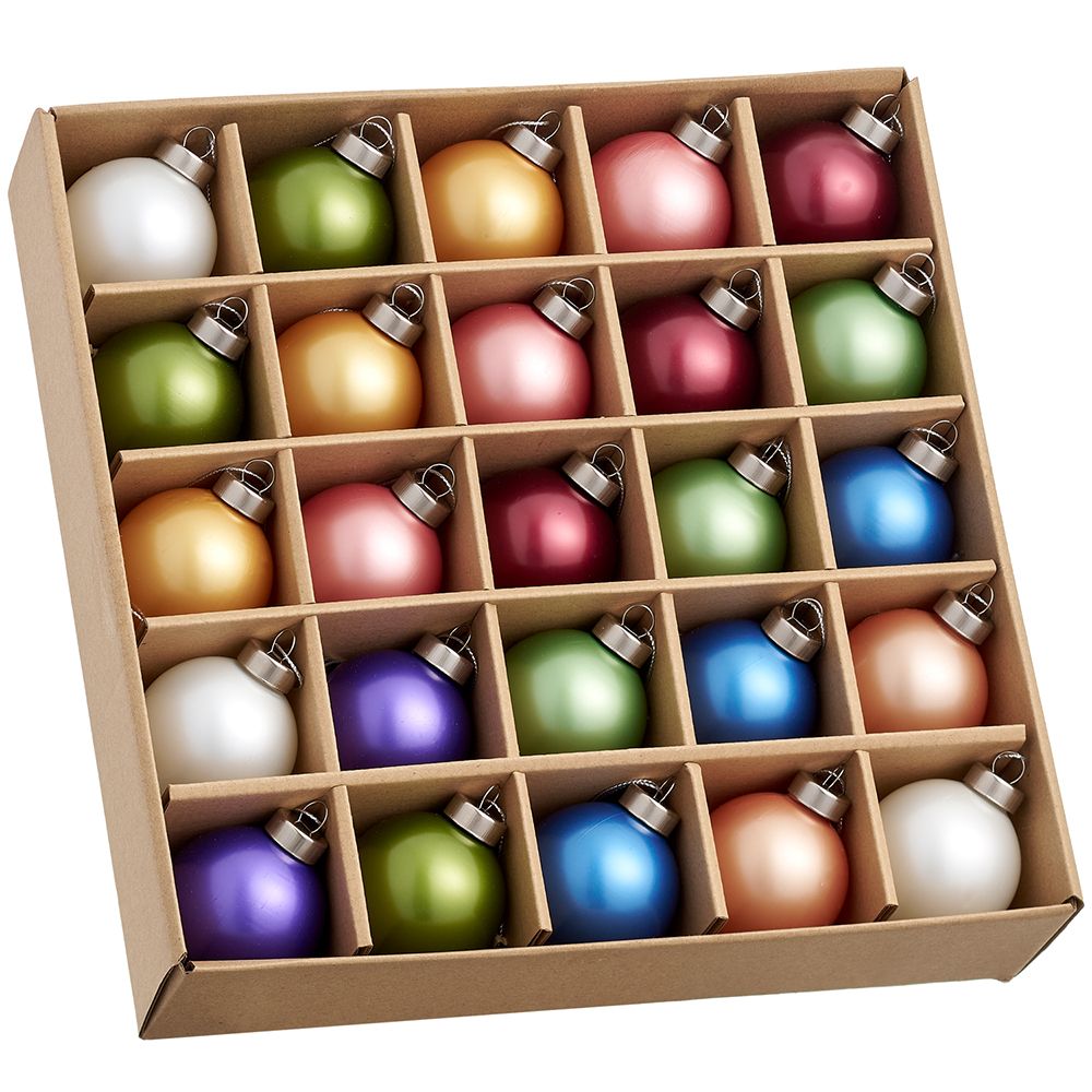 2"GLASS ORNAMENT (25 EA/BOX)