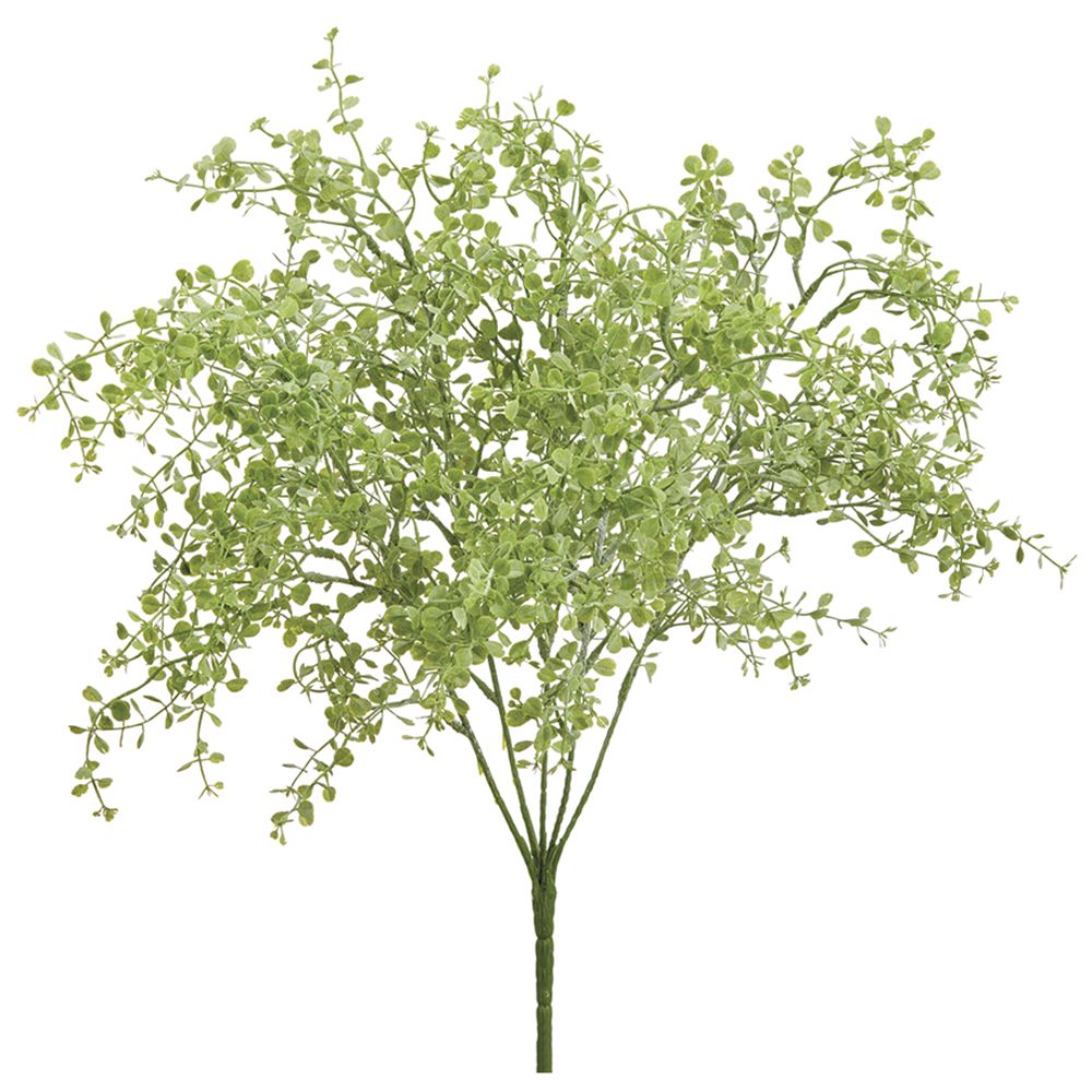 17"SOFT PE BUTTON FERN BUSH X5