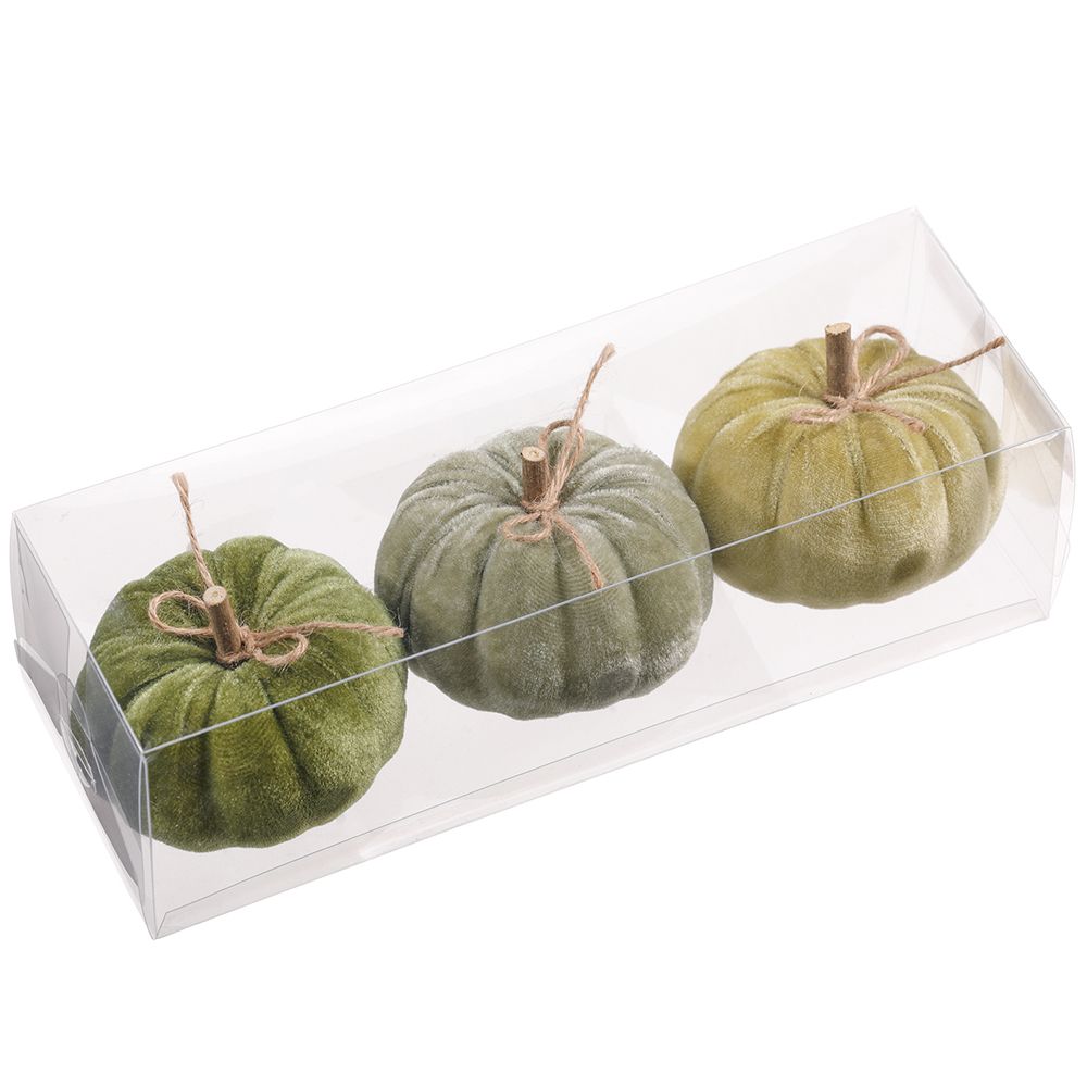 3.5H4W12"L VEL PUMPKIN(3EA/BX)