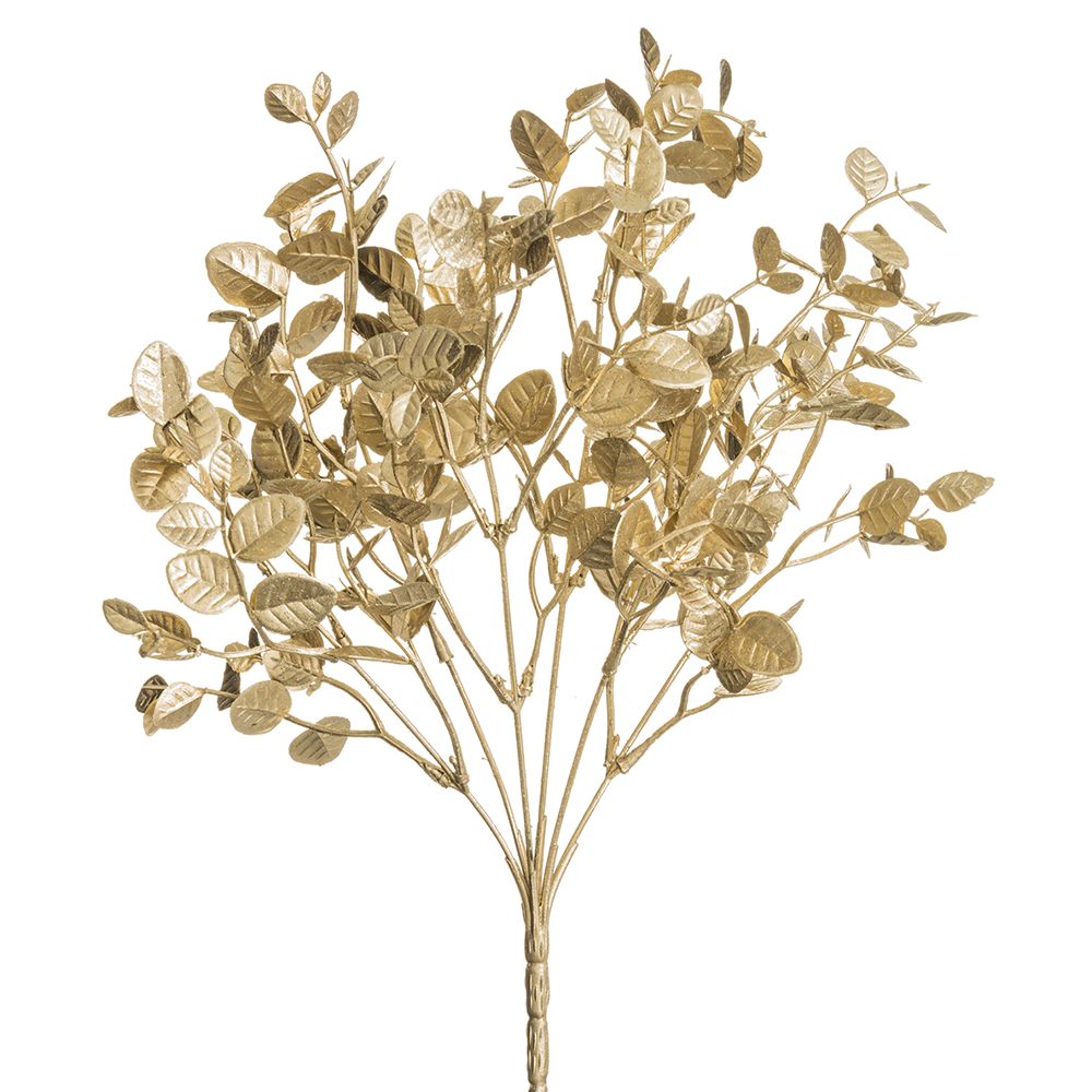 14.5"GLIT BUTTON LEAF BUSH X6