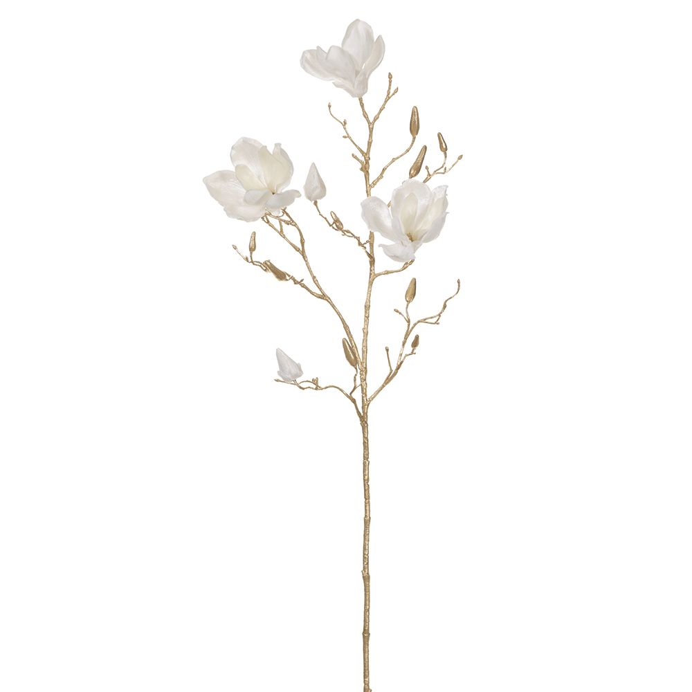35"VELVET MAGNOLIA SPRAY CR