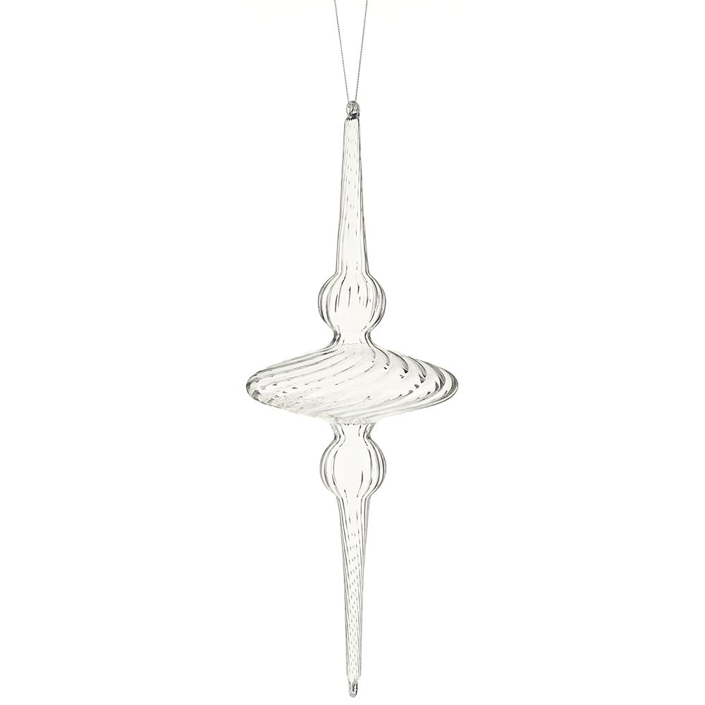 15"GLASS FINIAL ORNAMENT CW