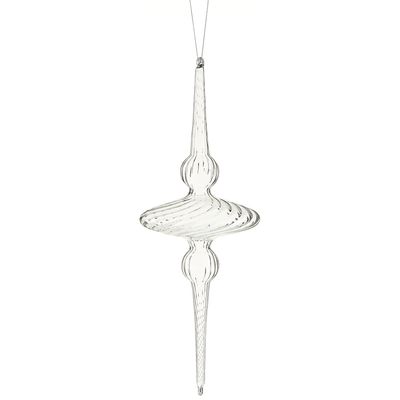 15"GLASS FINIAL ORNAMENT CW