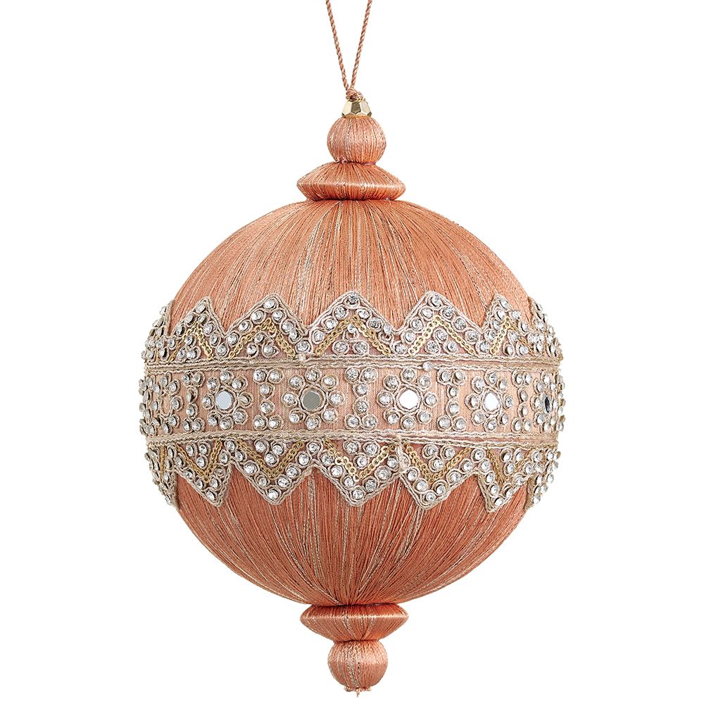6"DIAMOND YARN BALL ORNAMENT