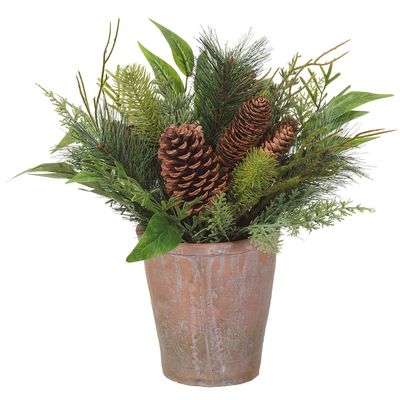 14.5"MIXED PINE/CONE (POT)