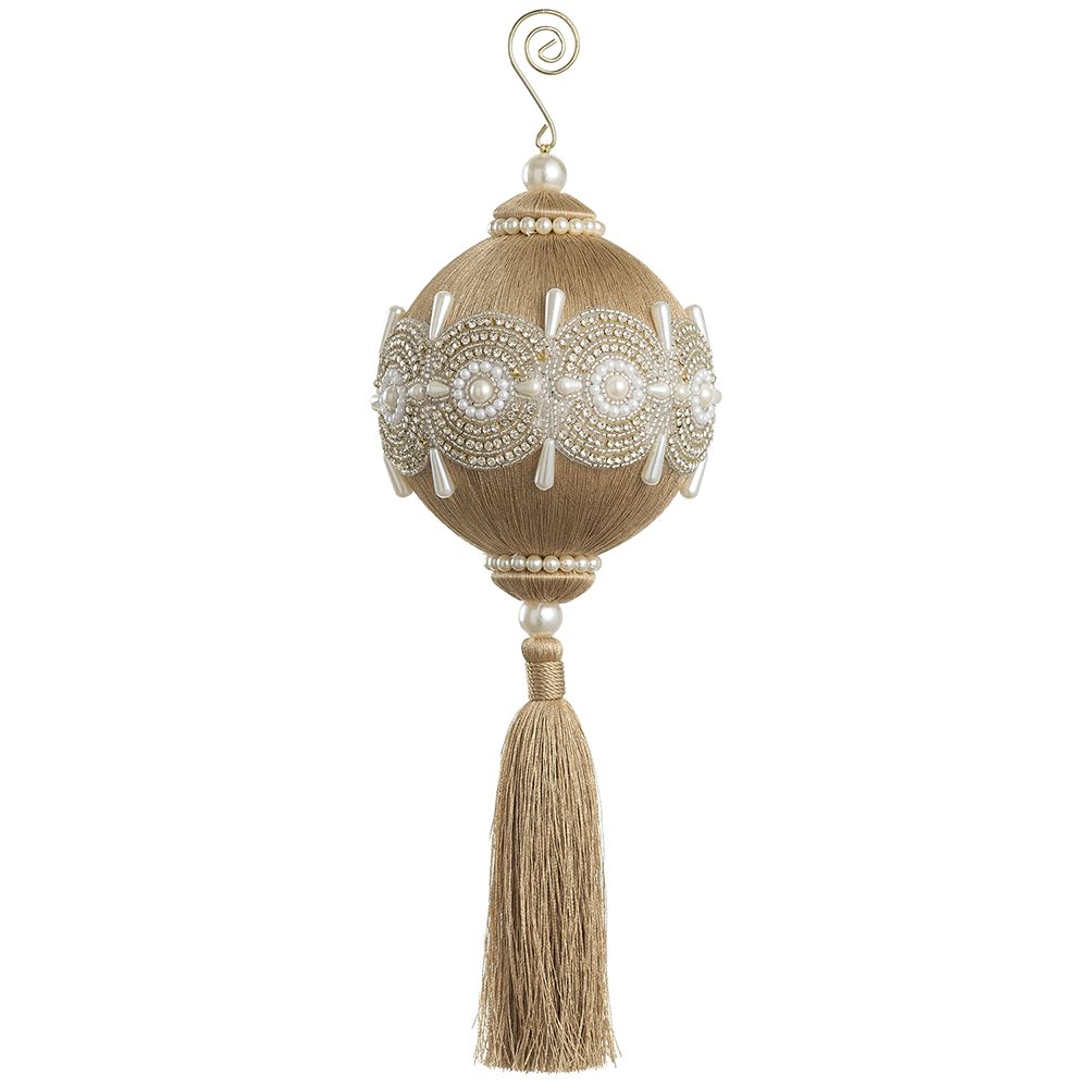 12"YARN BALL ORNAMENT W/TAS
