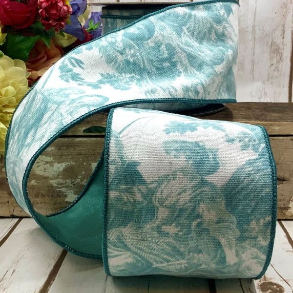 4" x 10yds canvas bayeux toile, celadon