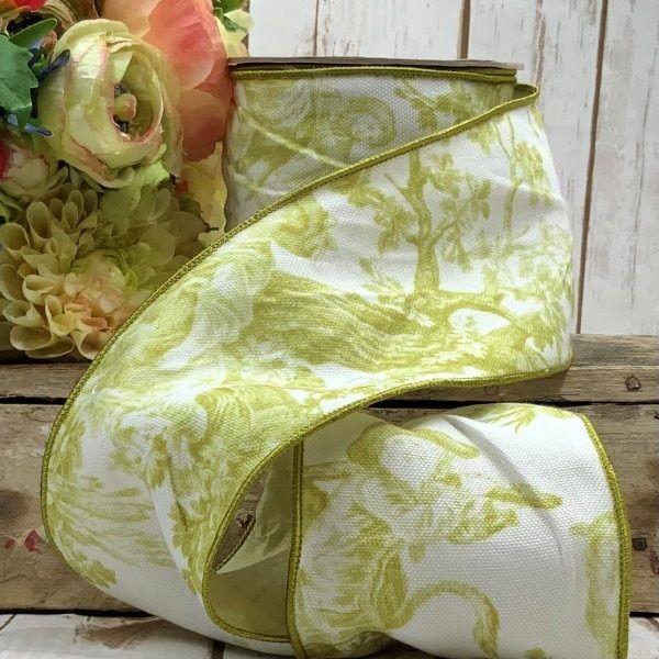 4" x 10yds canvas toile, sunny lime