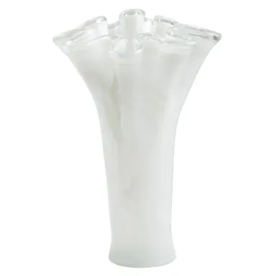 Onda Glass White Tall Vase