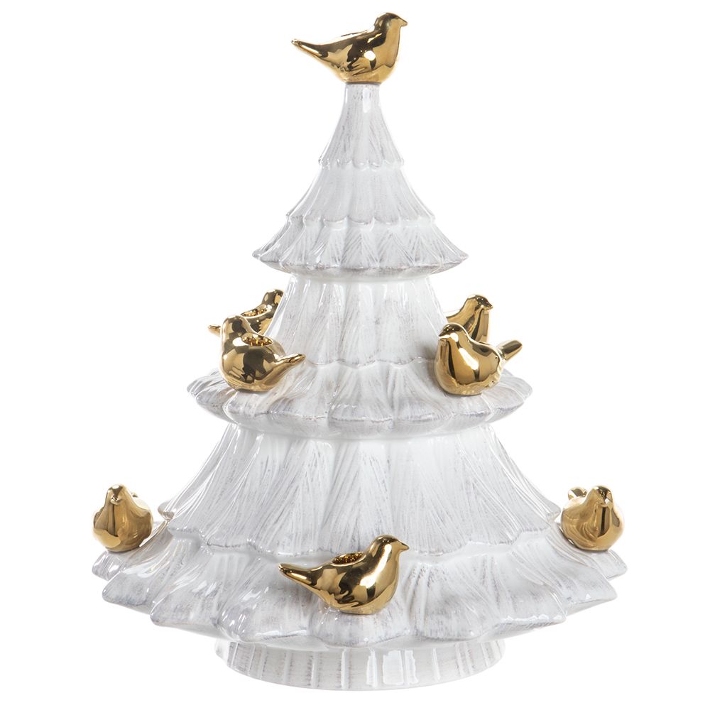 12.5"CHRISTMAS TREE C/H W/BIRD