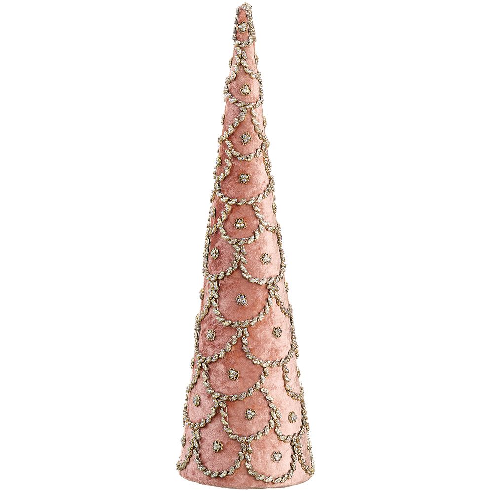 18"DIAMOND VELVET CONE TOPIARY PE