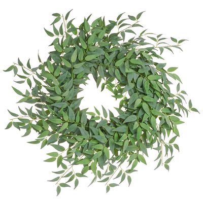 31"ITALIAN RUSCUS WREATH GR/GY