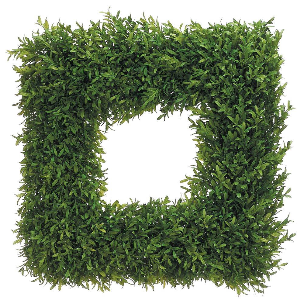 18W18"L TEA LEAF SQ.WREATH GR