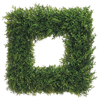 18W18"L TEA LEAF SQ.WREATH GR