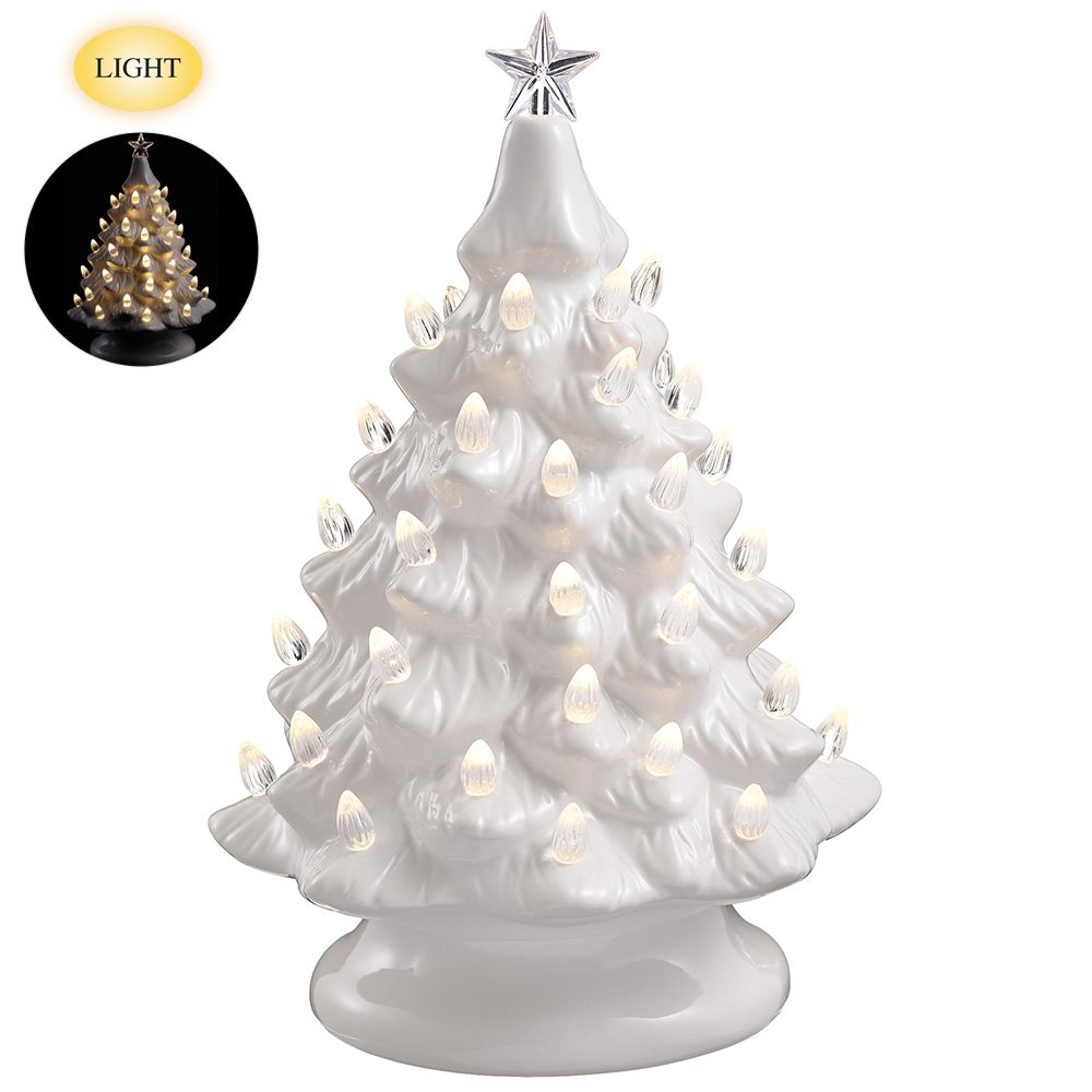 12"B/O STAR TREE W/LIGHT WH