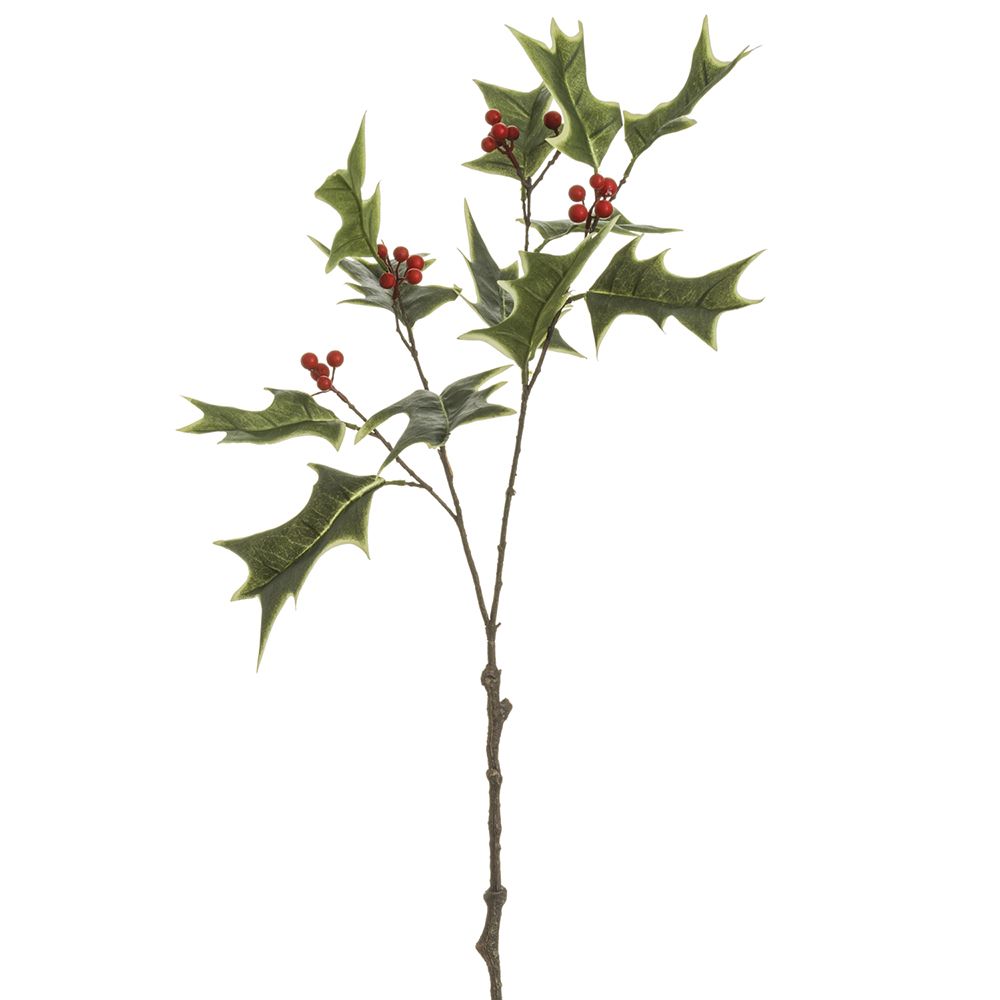 27"NA HOLLY SPRAY WITH BERRY