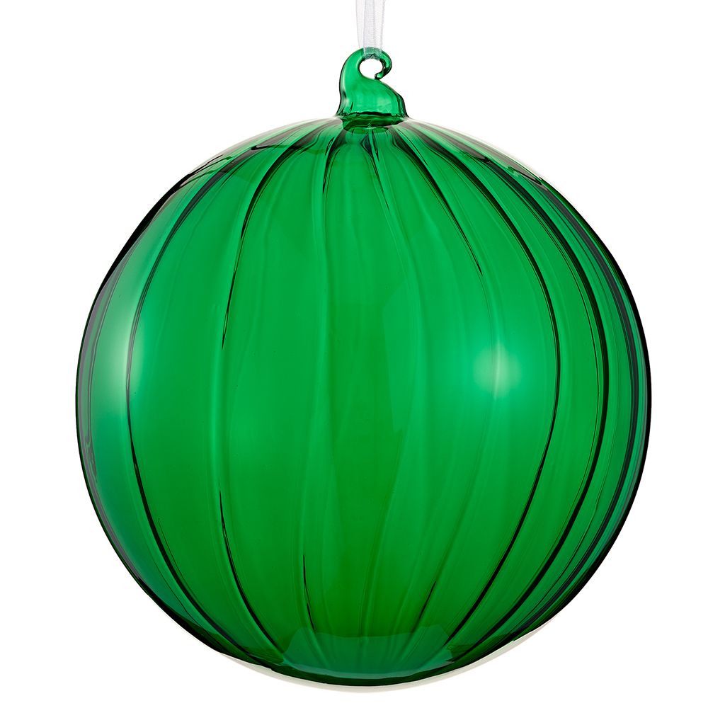8"GLASS BALL ORNAMENT GR