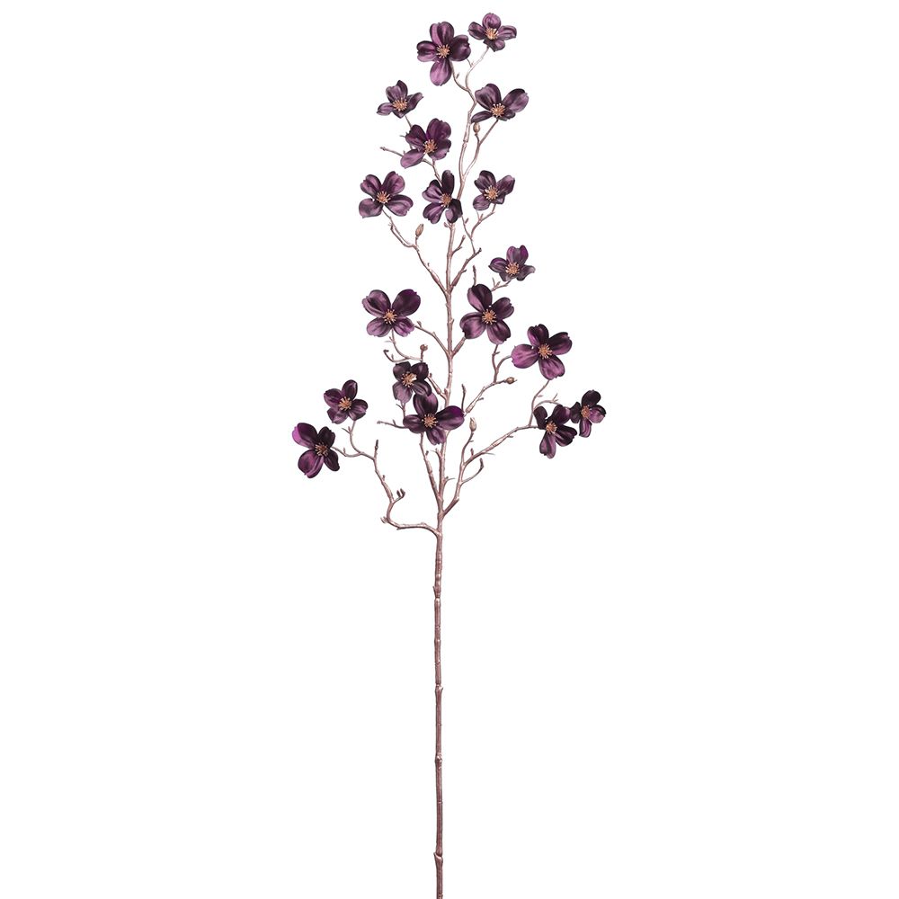 33"METALLIC DOGWOOD SPRAY PL