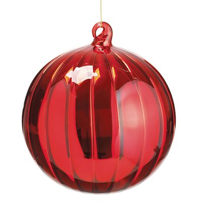 6"GLASS BALL ORNAMENT RE XGN459-RE