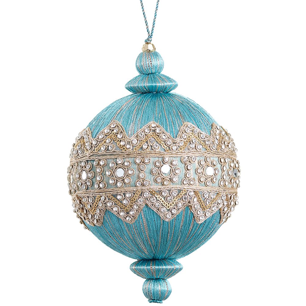 5"DIAMOND YARN BALL ORNAMENT