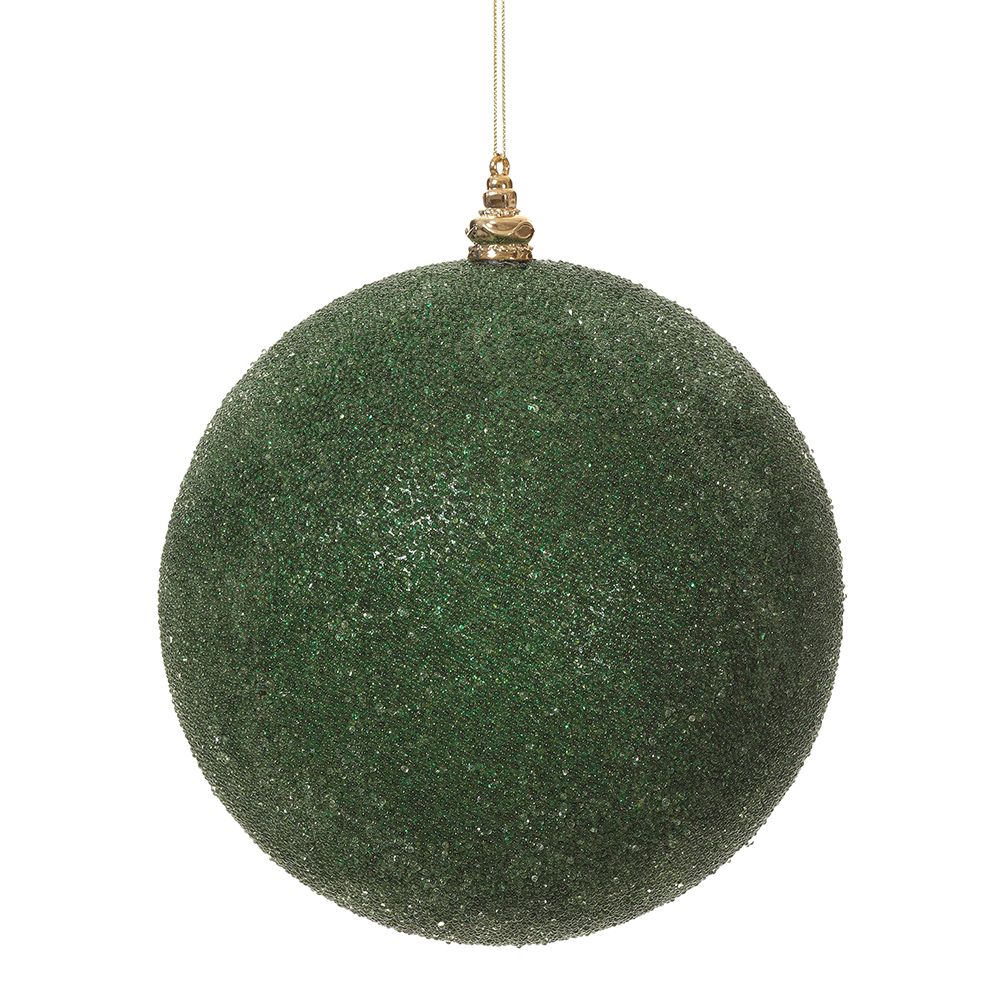 8"BEADED PLASTIC BALL ORNAMENT