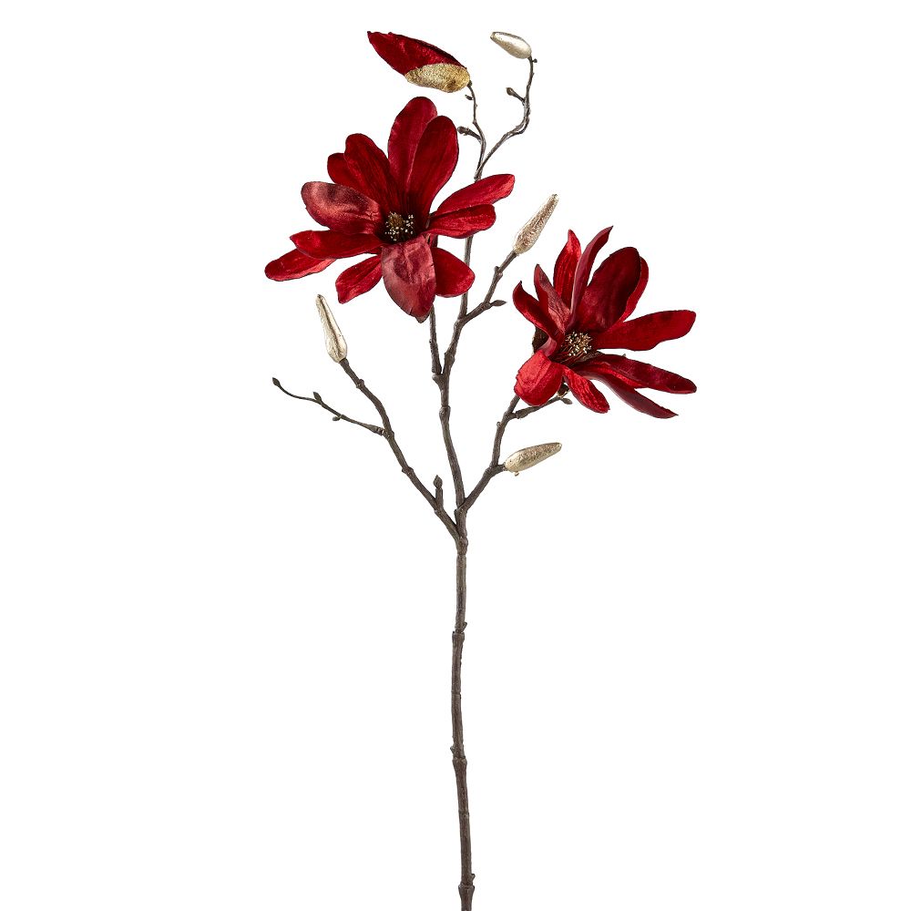 26"VELVET MAGNOLIA SPRAY RE