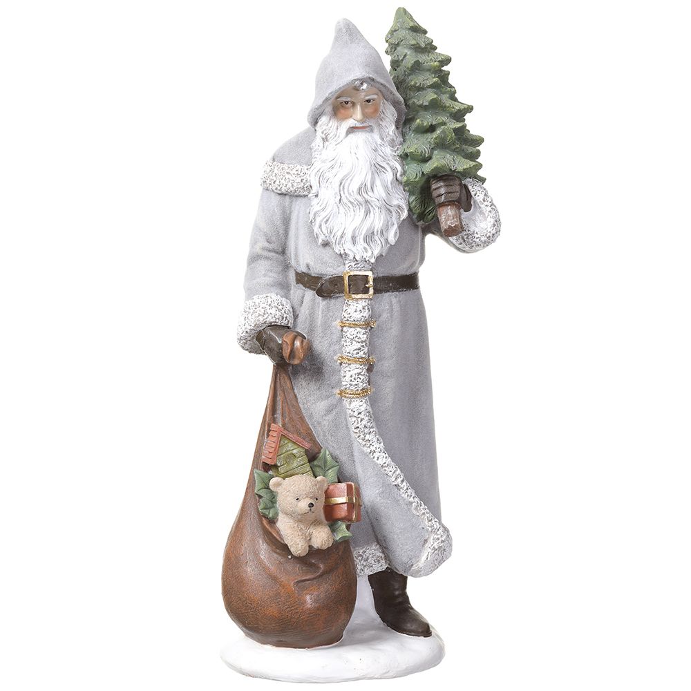 17"SANTA WITH TREE GY