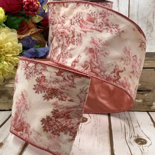 4" x 10yds canvas provence toile, rouge
