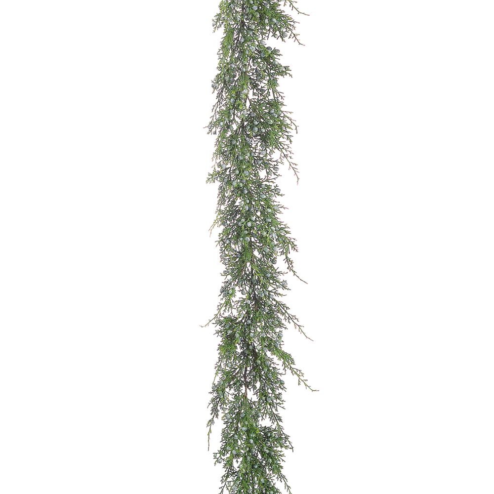 4'PLAS.JUNIPER GARLAND W/B GR